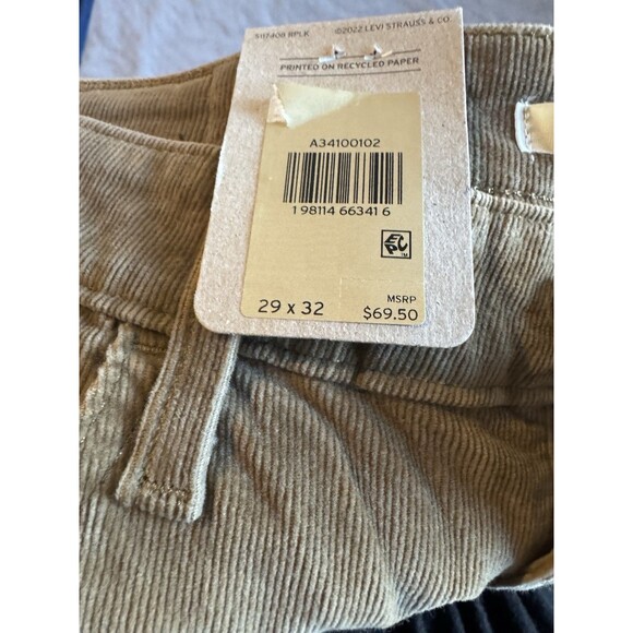 Levi's Size 29x32~ Women's Tan 726 Flare Corduroy Jeans New - Picture 5 of 6